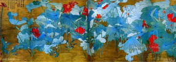 中国 Painting - Chang dai chien ロータス 31 アンティーク 中国製